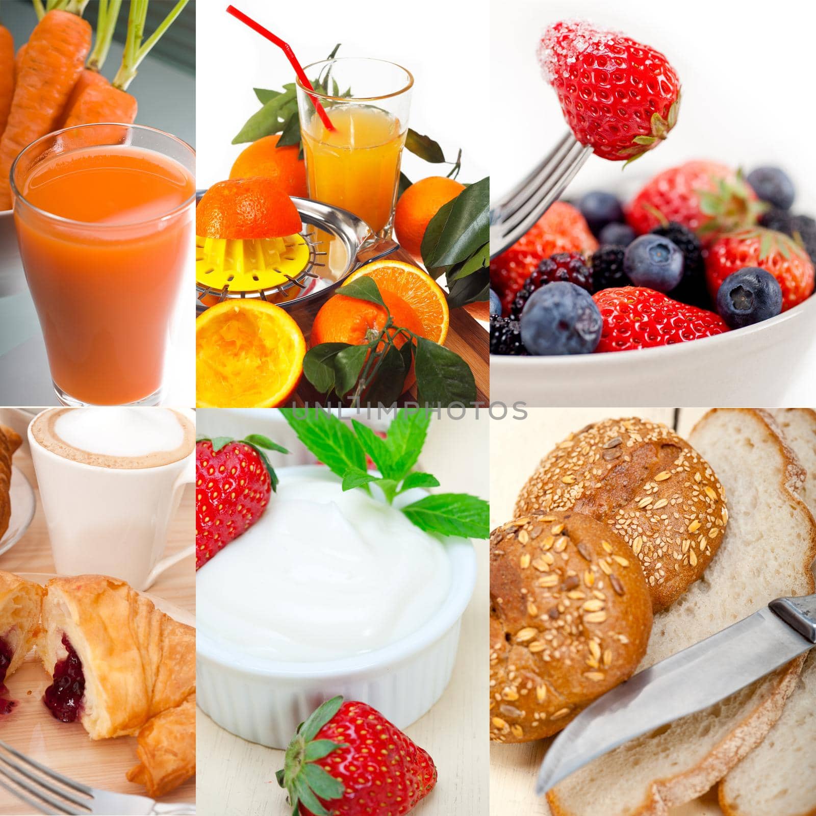 ealthy vegetarian breakfast collage by keko64