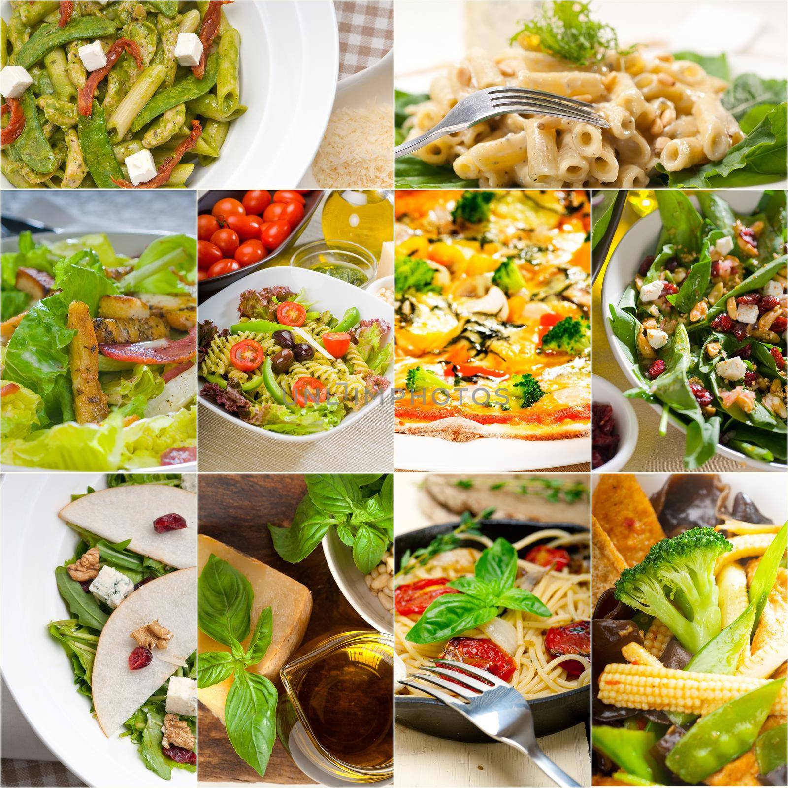 healthy and tasty Italian food collage by keko64