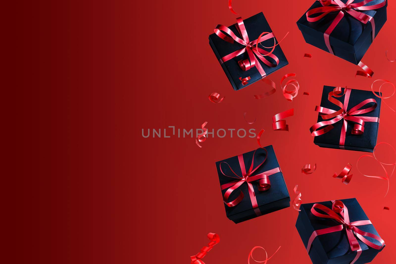 Falling gift box, Valentine's day celebrate