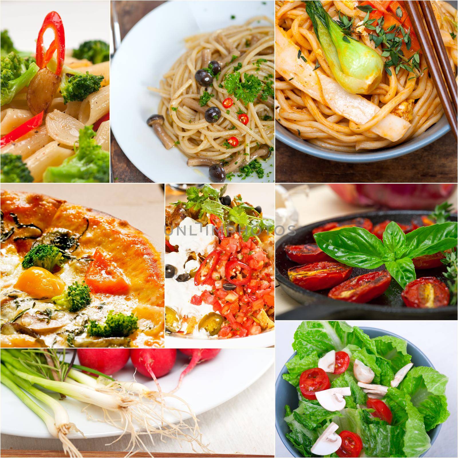 healthy Vegetarian vegan food collage by keko64