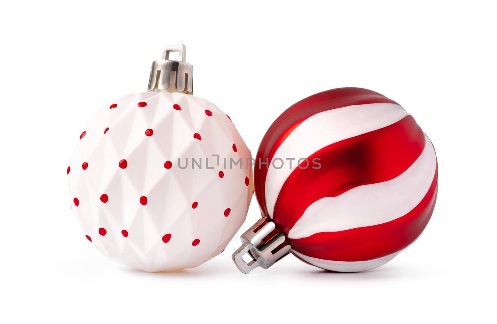 Christmas decoration balls isolated on white background by Fabrikasimf