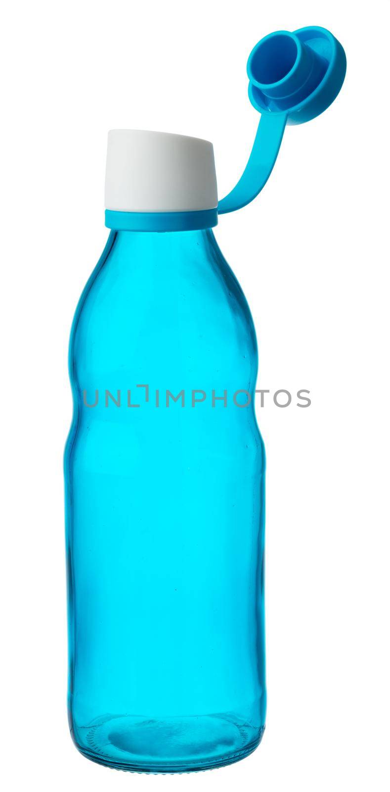 Empty plastic bottle for drinks isolated on white background