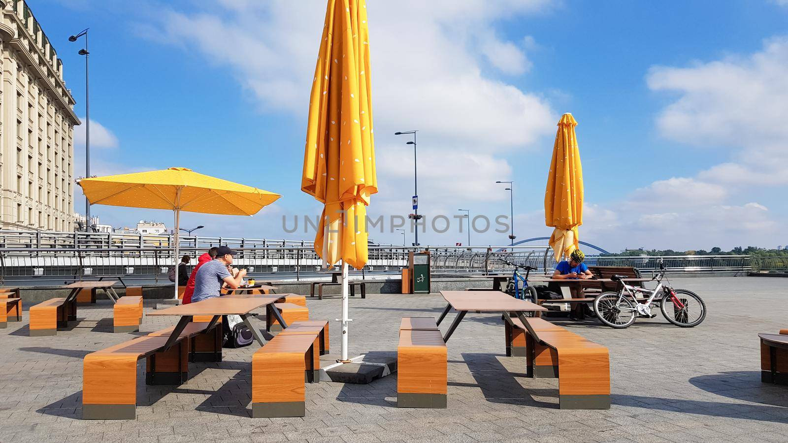 McDonald's restaurant on Postal Square in Kiev. The world's largest fast food hamburger chain. Ukraine, Kiev - September 5, 2020