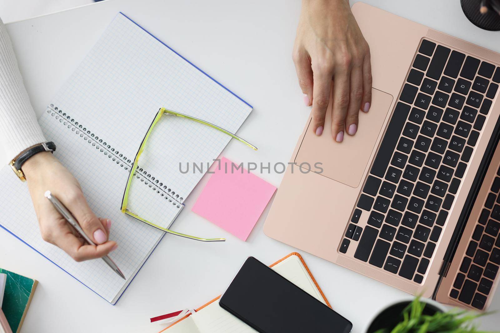 Female worker hands with manicure by kuprevich