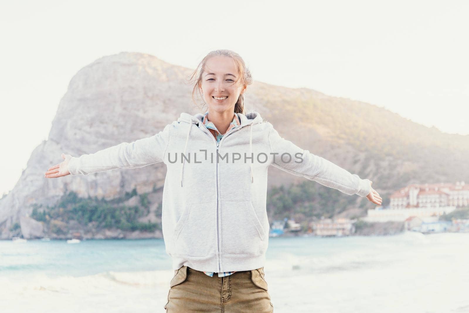 Happy young woman outdoor. by alexAleksei