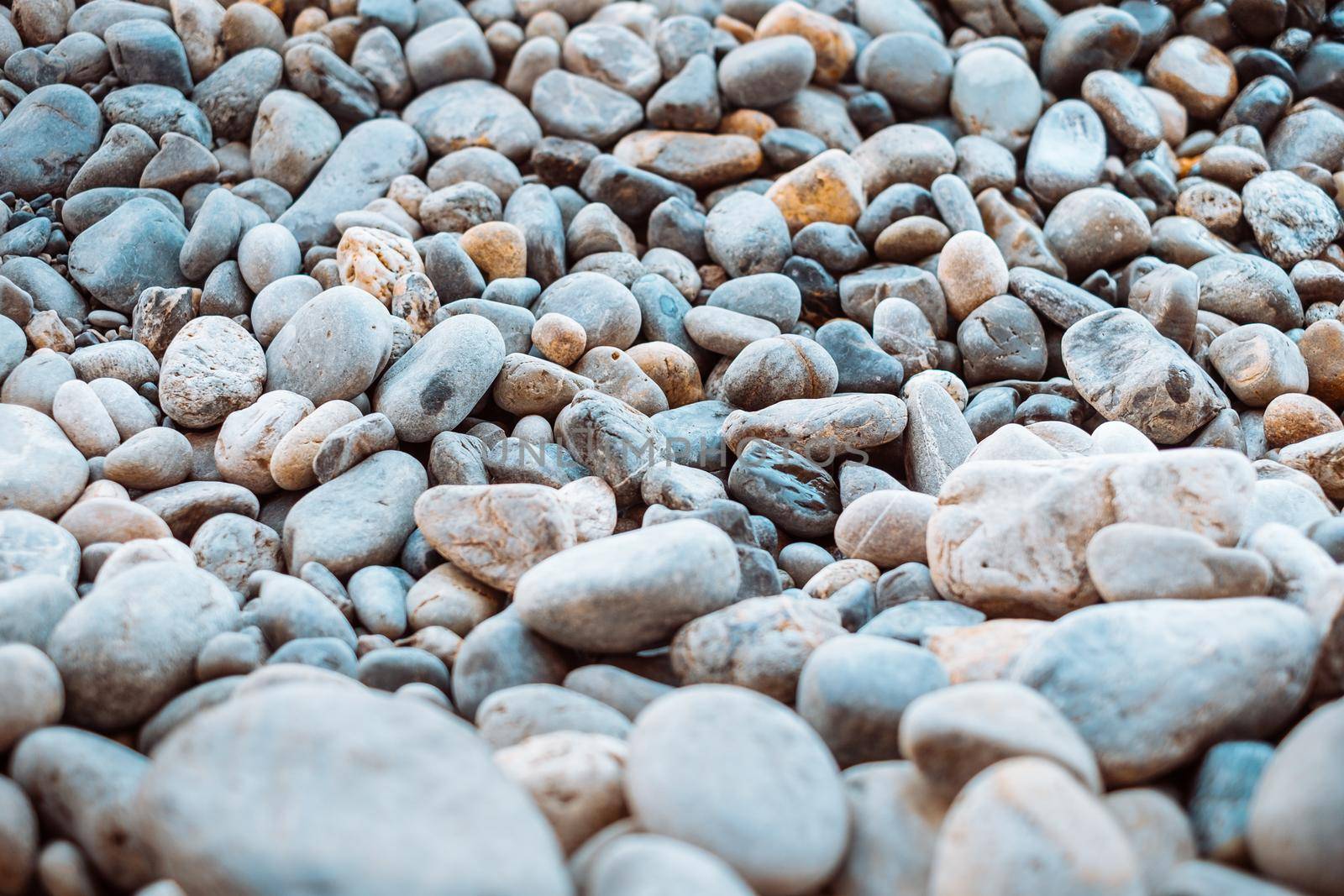 Pebble and small stones, nature background and texture.