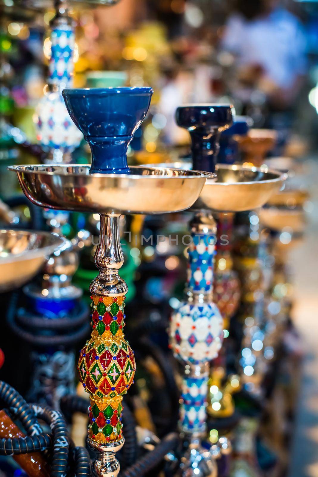 traditional arabic shisha pipes hookah