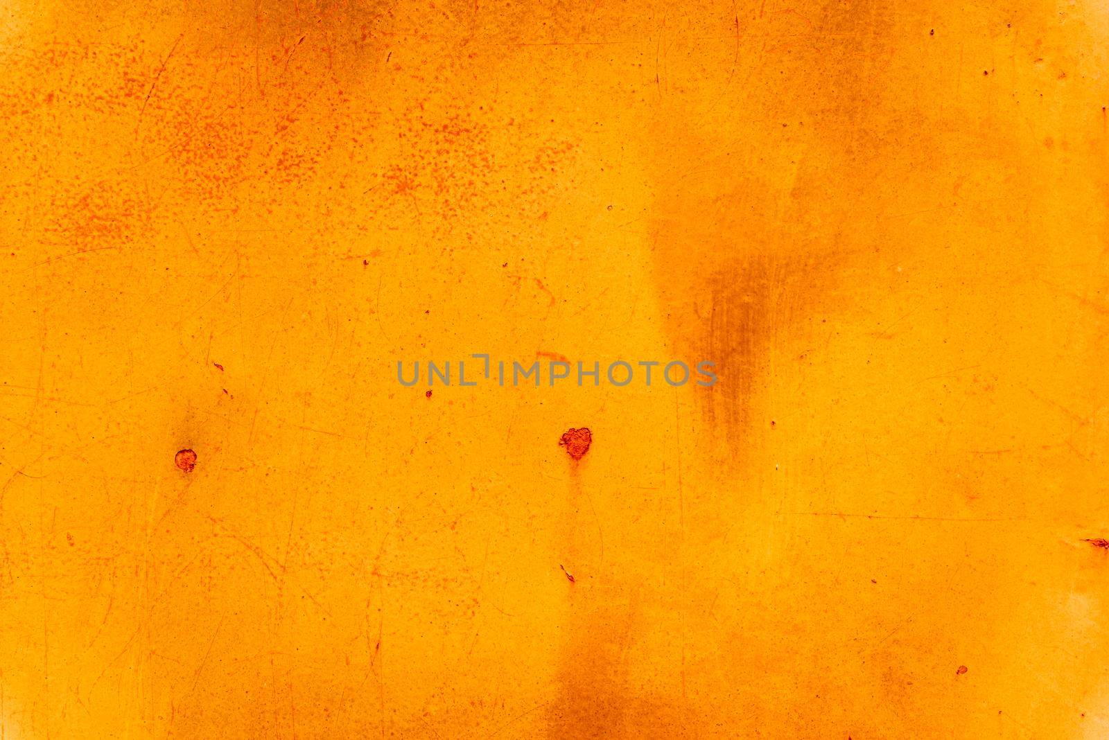 Old corrosive metallic background of yellow color, texture.