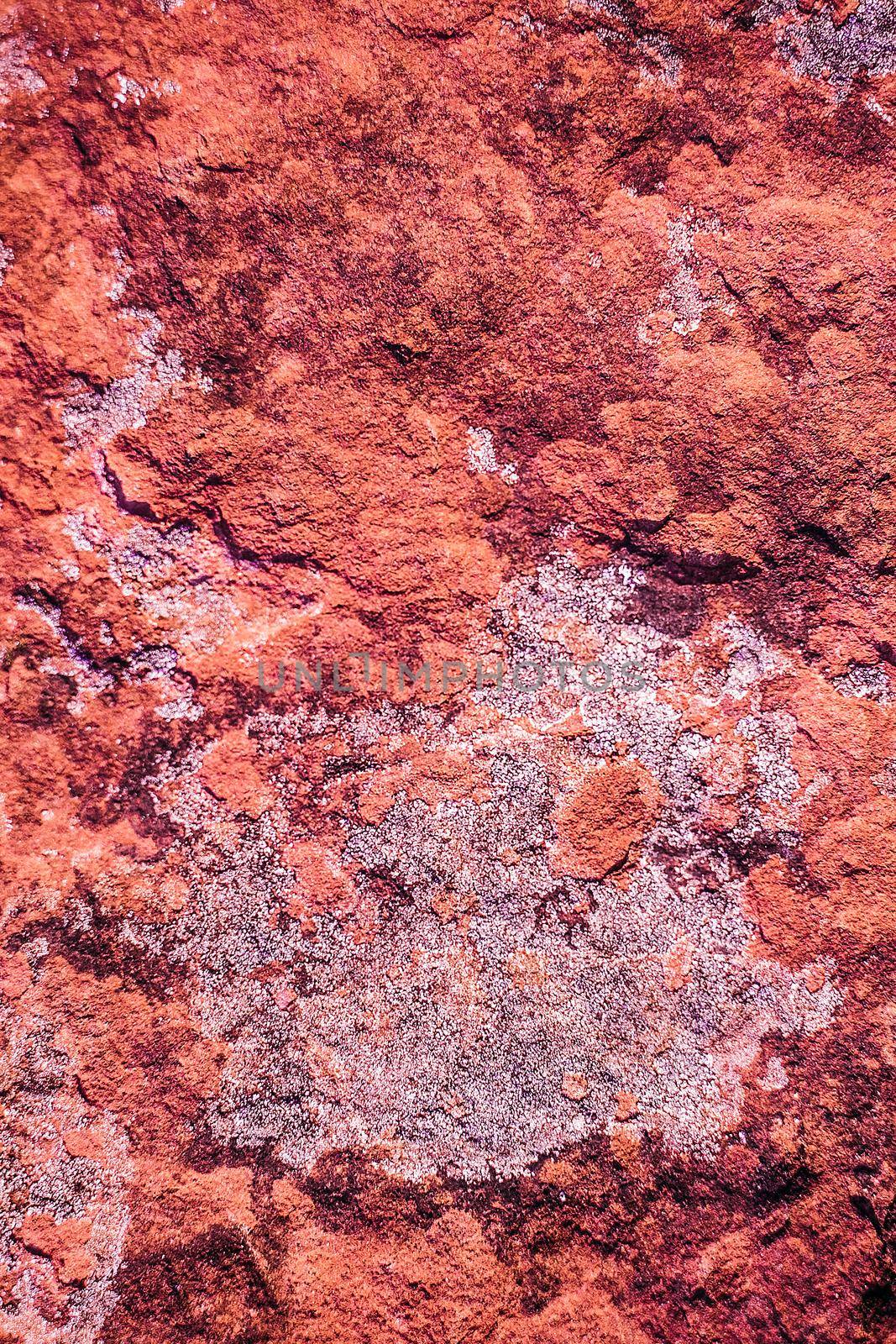 Old rusty weathered metal surface of red color.
