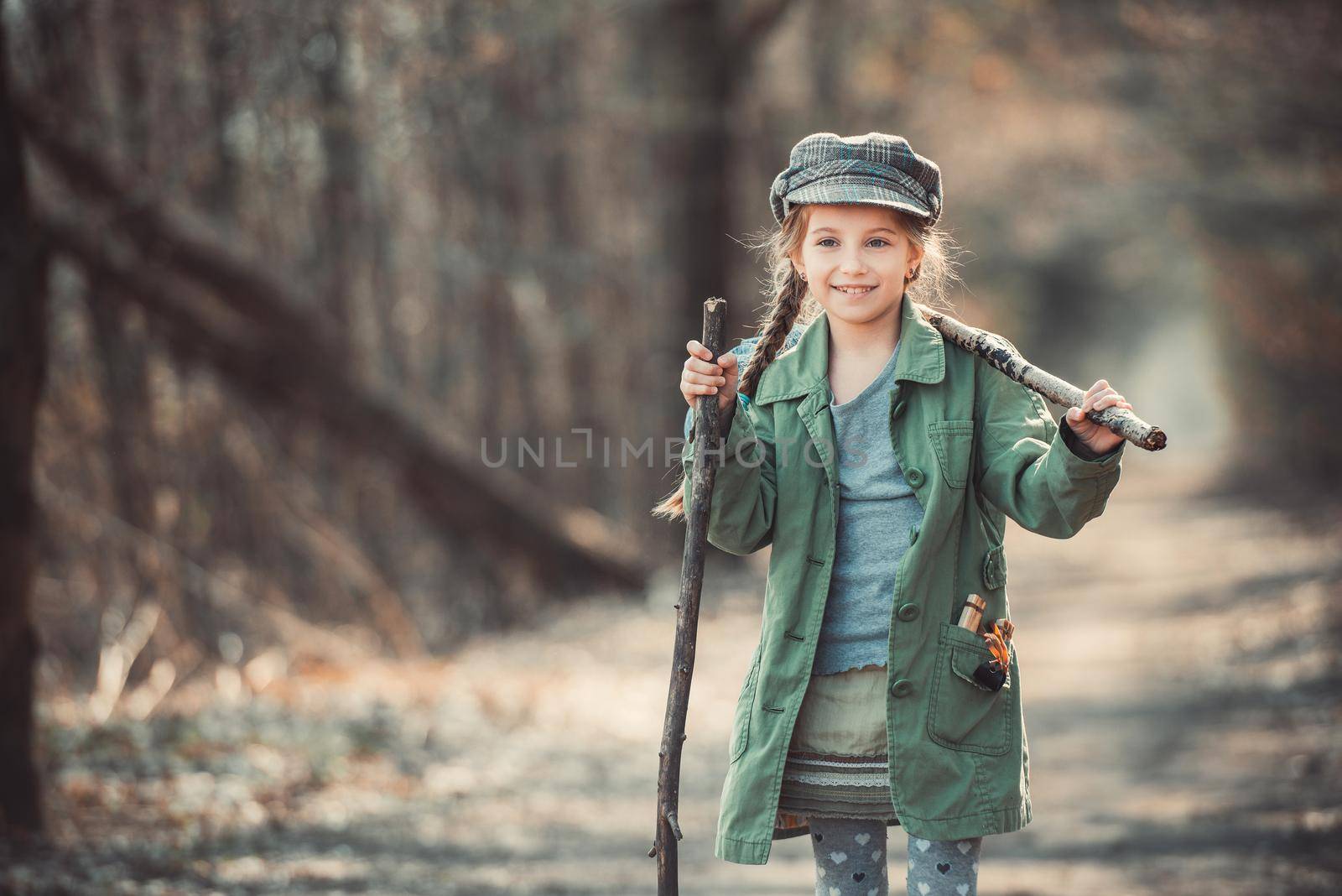 girl goes through the woods by GekaSkr
