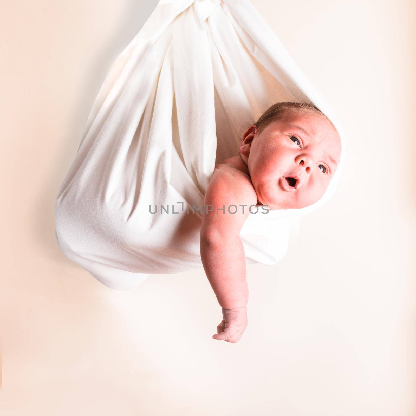 Portrait of a newborn baby by oksix