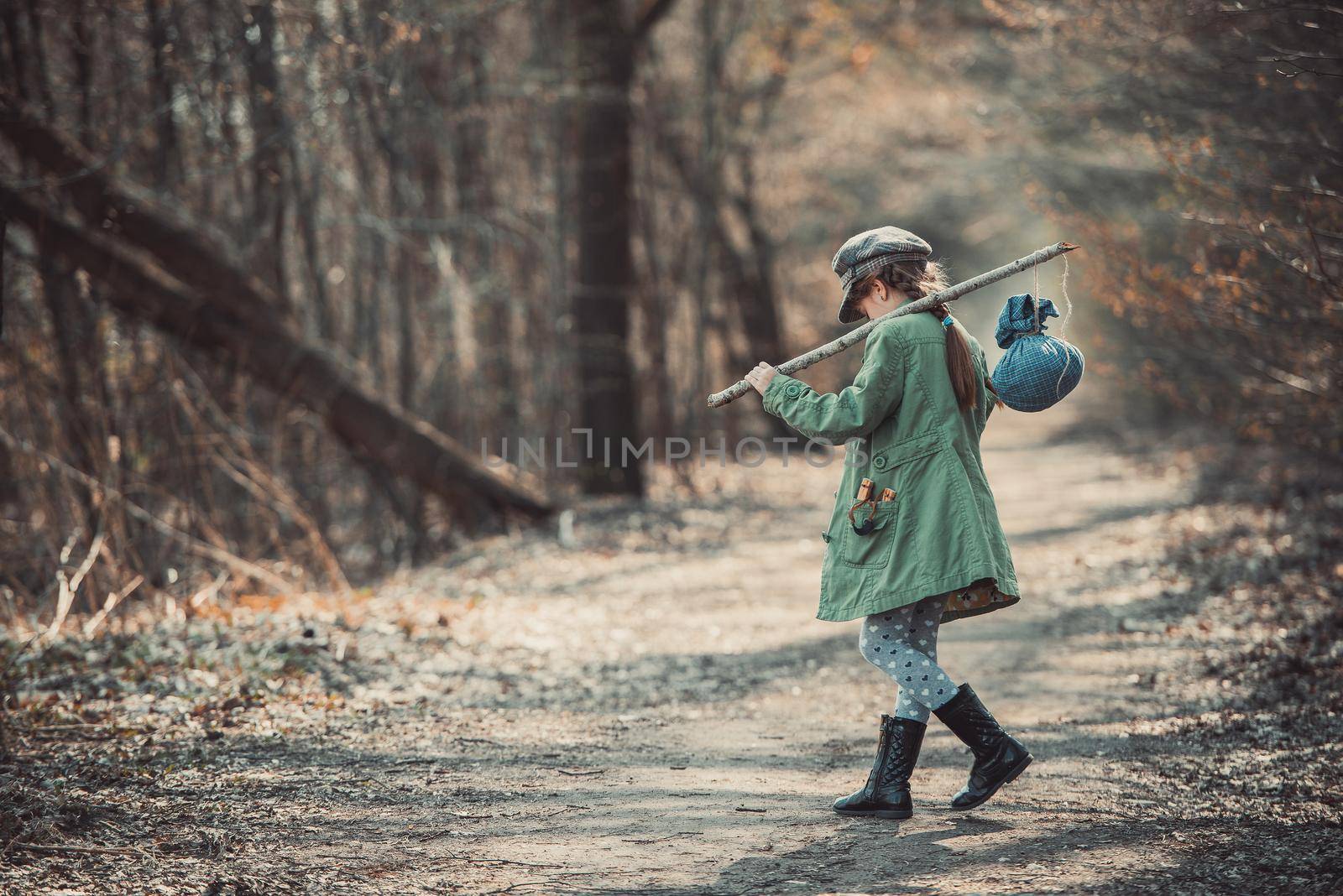 girl goes through the woods by GekaSkr