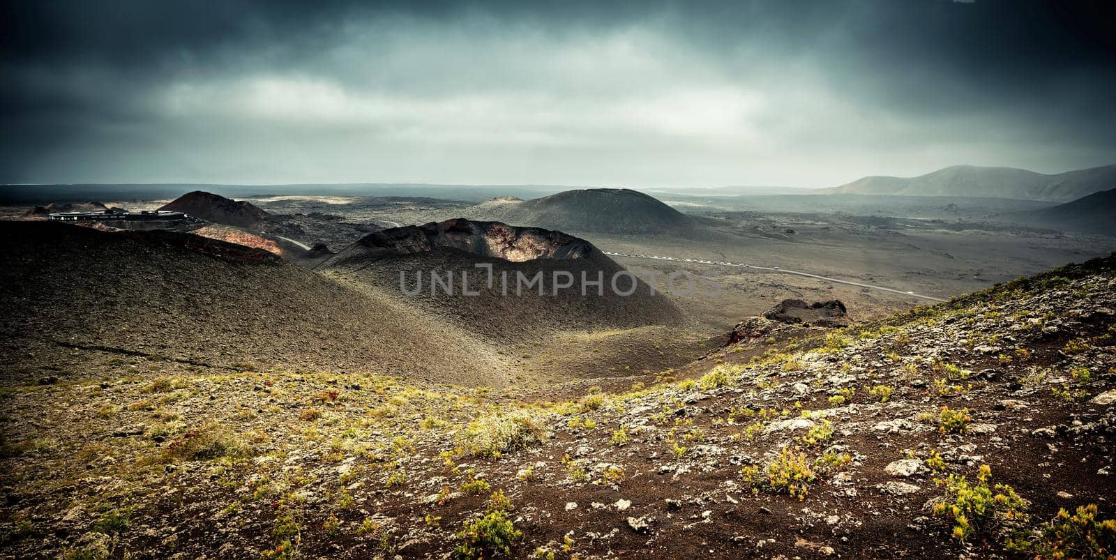 beautiful mountain landscape with volcanoes by GekaSkr