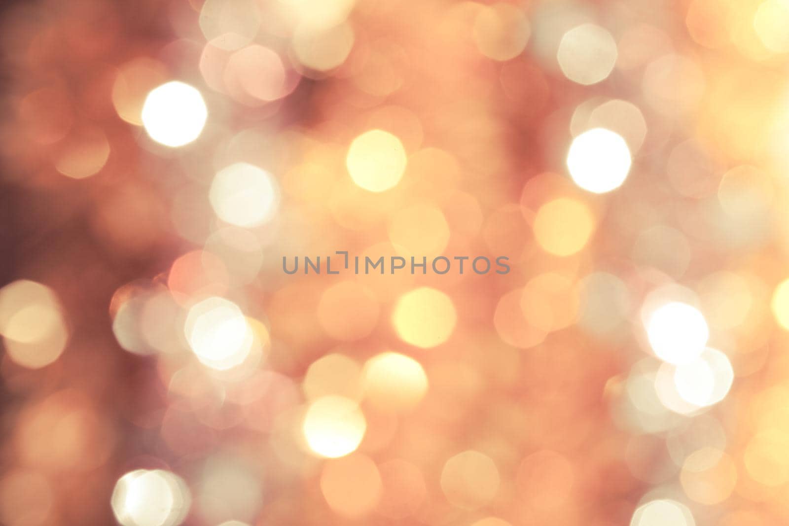 Golden christmas bokeh background for a design