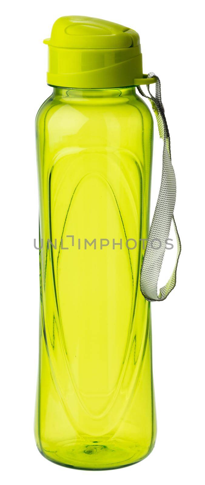 Empty plastic bottle for drinks isolated on white background