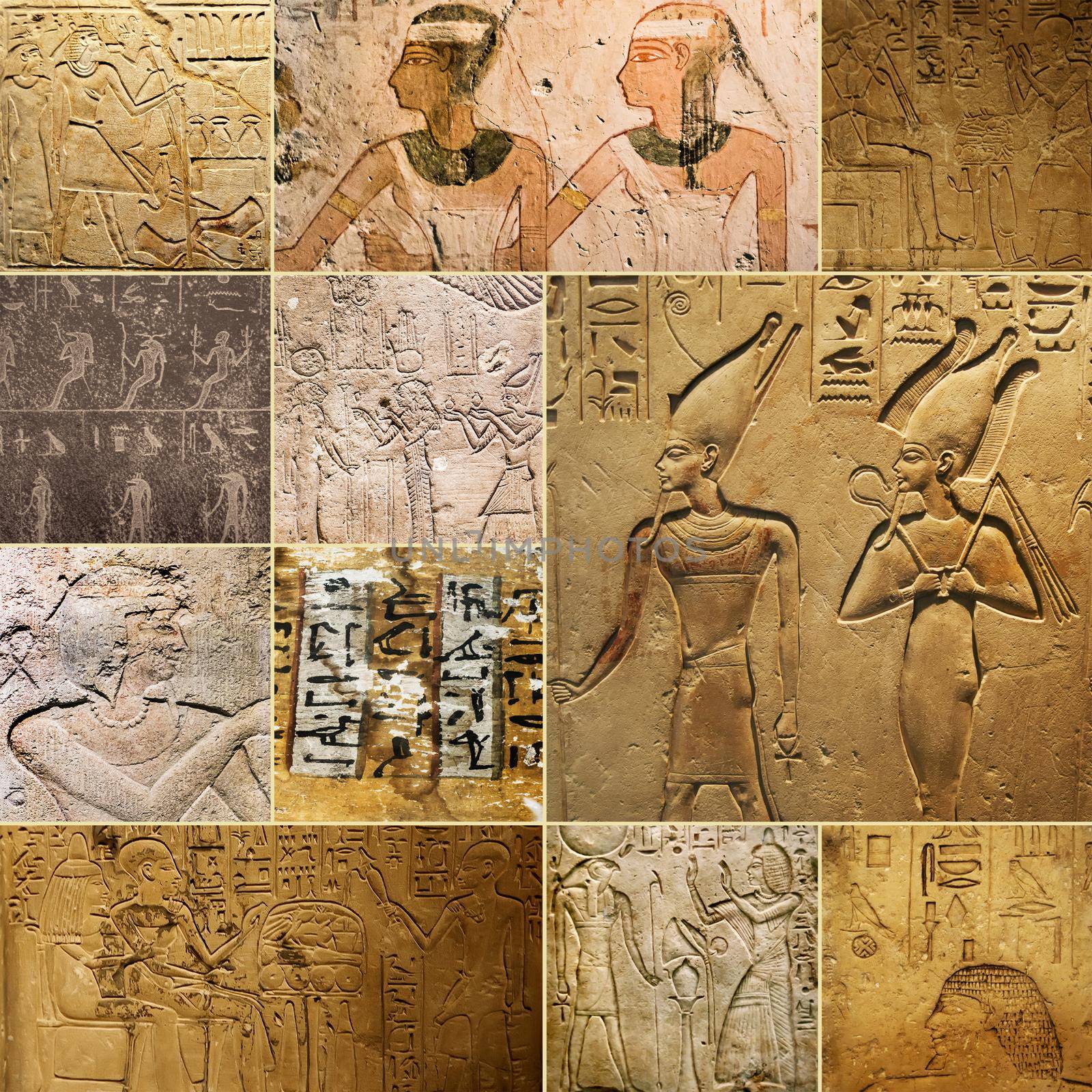 Ancient Egyptian drawings on rocks by GekaSkr