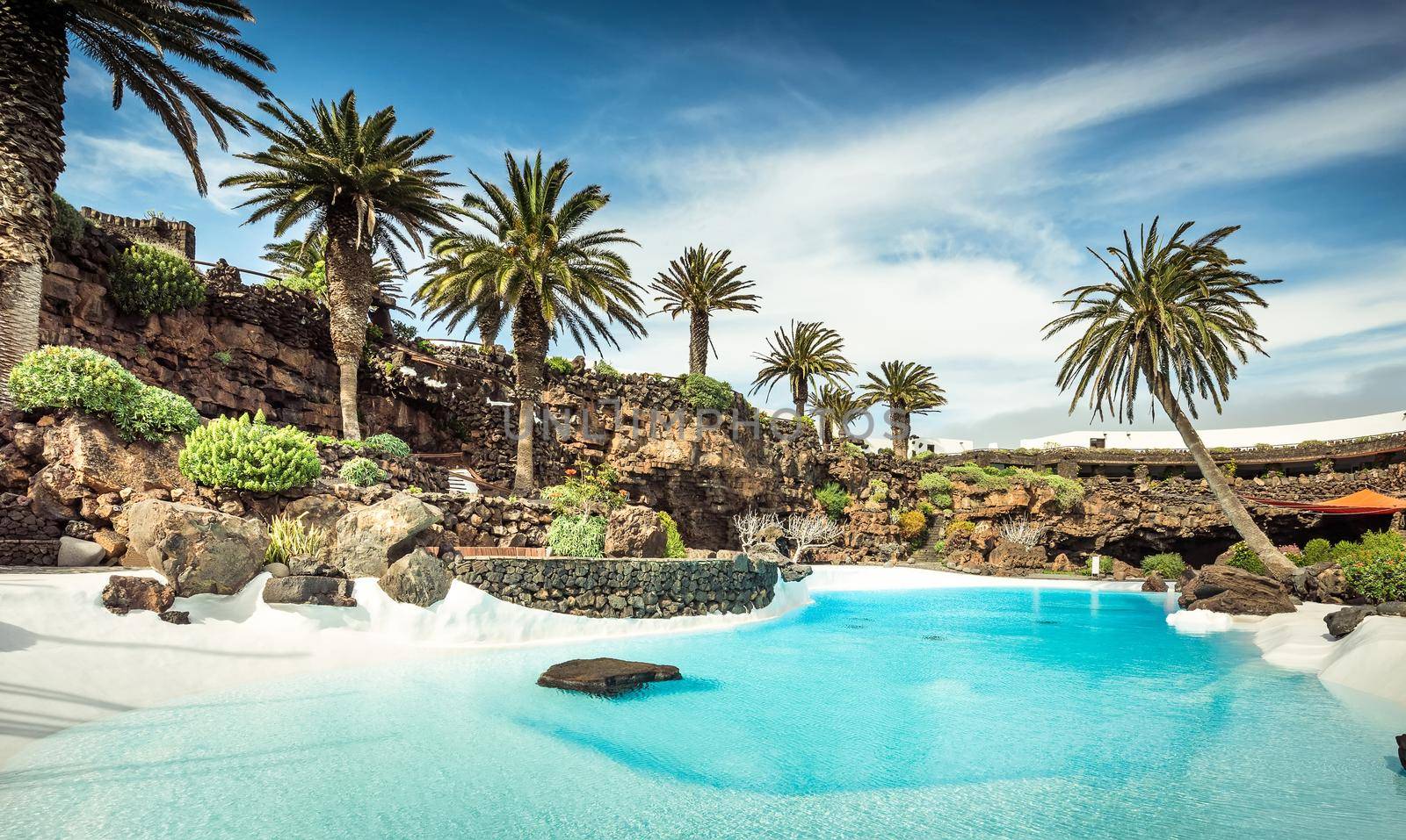 outer Jameos del Agua pool, Lanzarote, Canary Islands, Spain