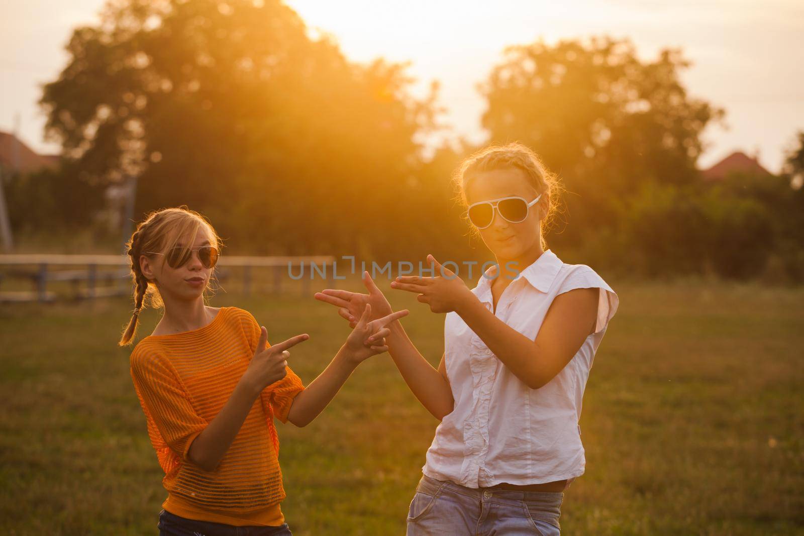 Two teenage girls by oksix