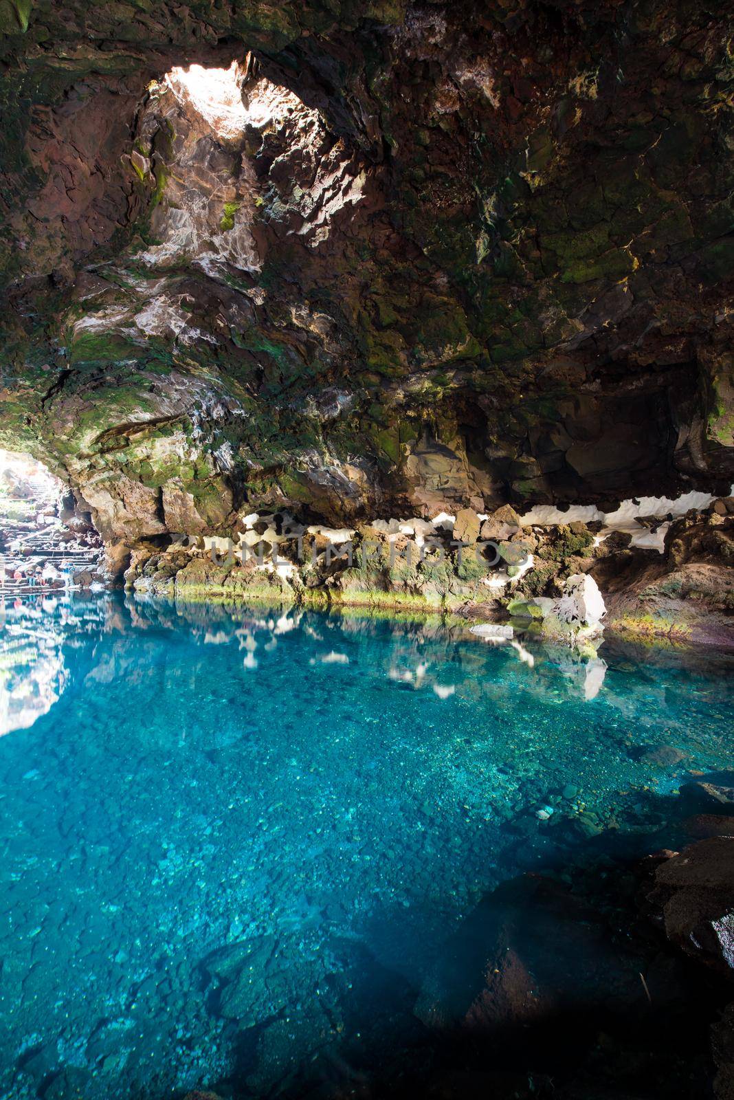 amazing Jameos del Agua inside, Lanzarote, Canary Islands, Spain