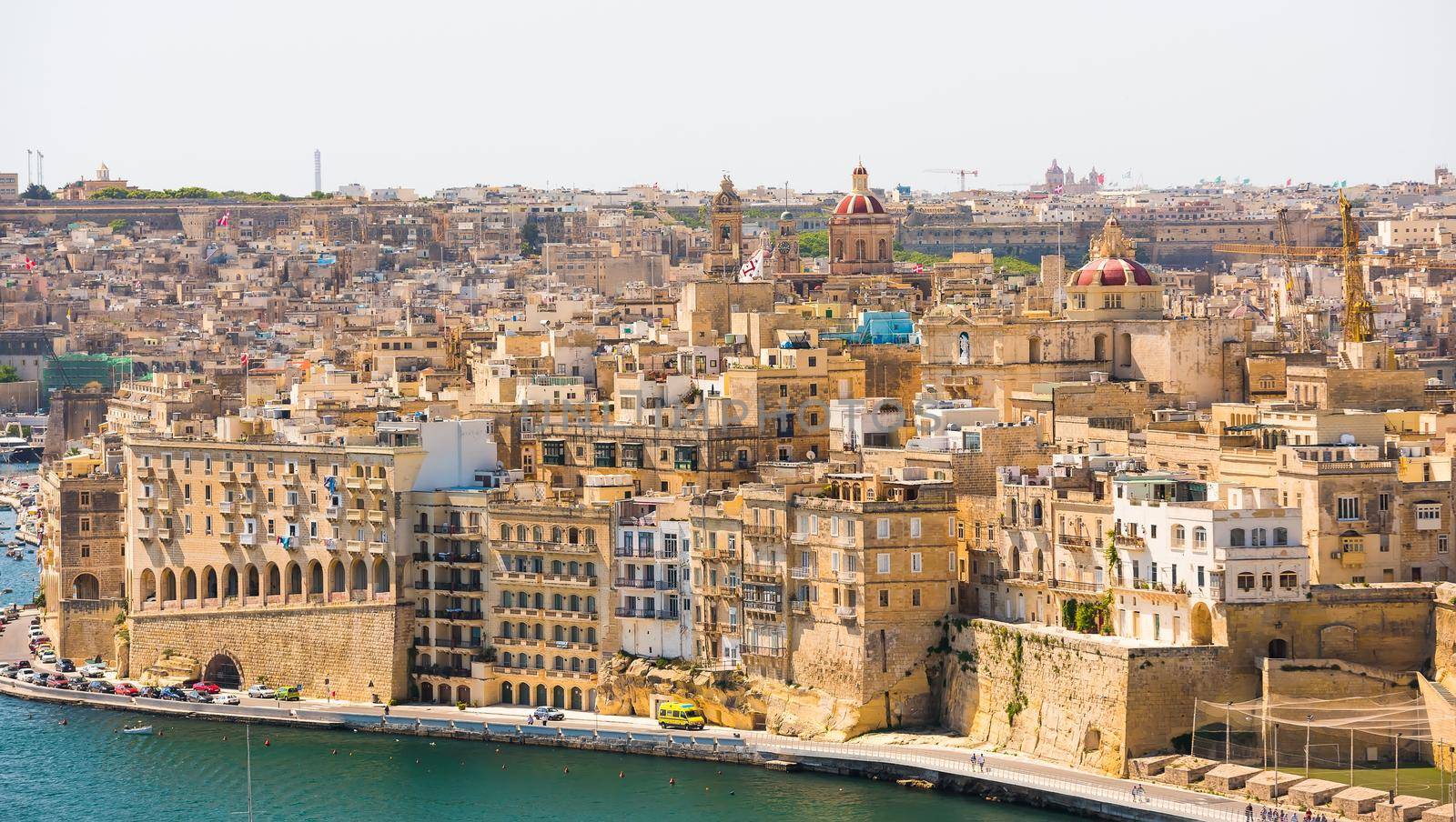 beautiful panoramic view on Valletta in Malta