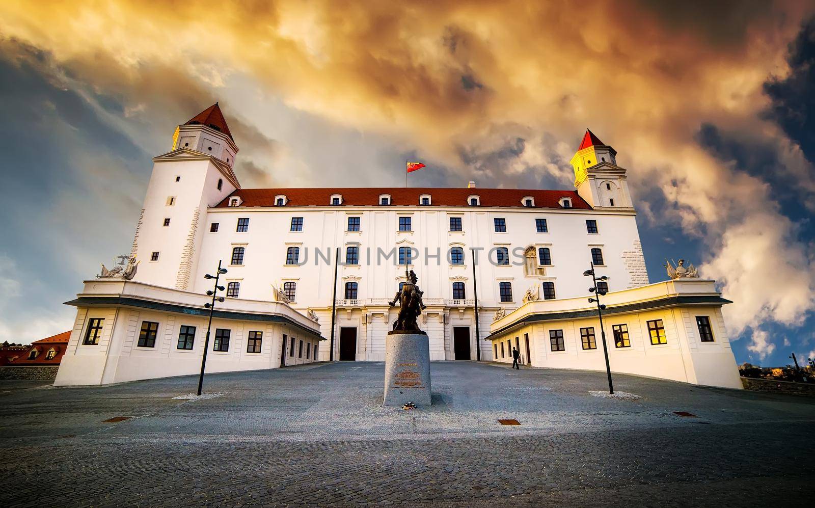 Bratislava Castle in sunset. Slovakia