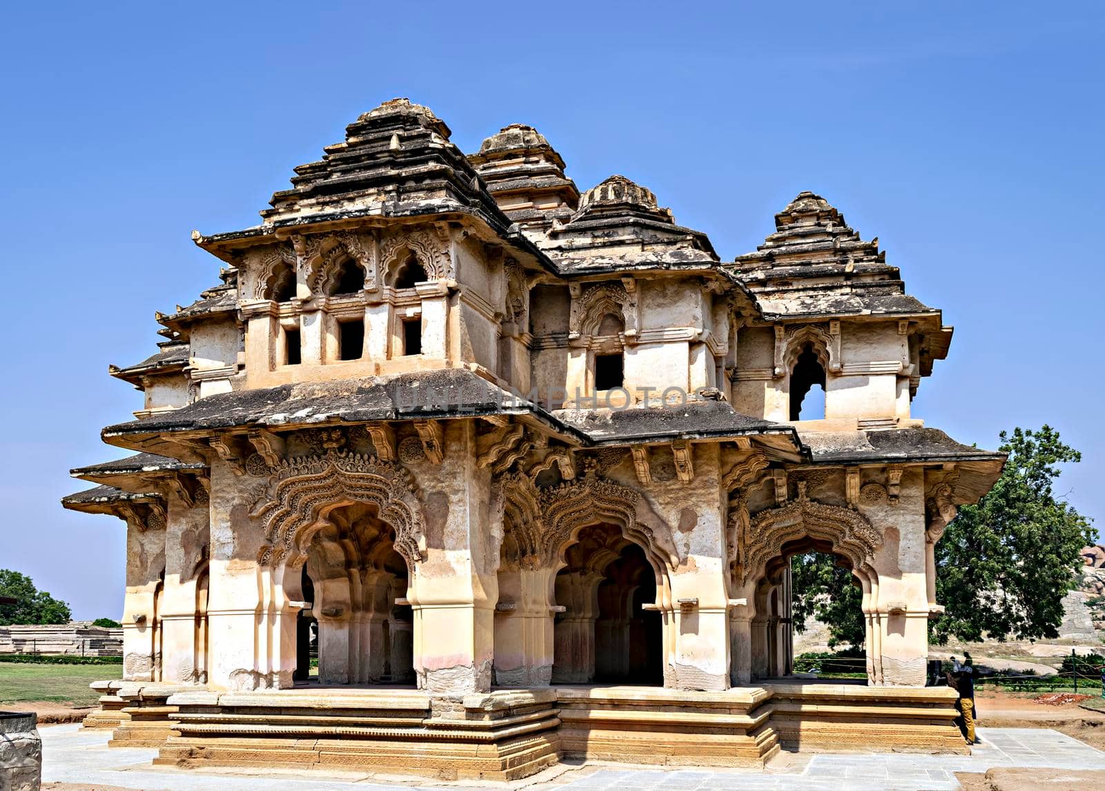 Palace of Lotus , also known as 'Lotus Mahal' in Hampi, Karnataka, India.