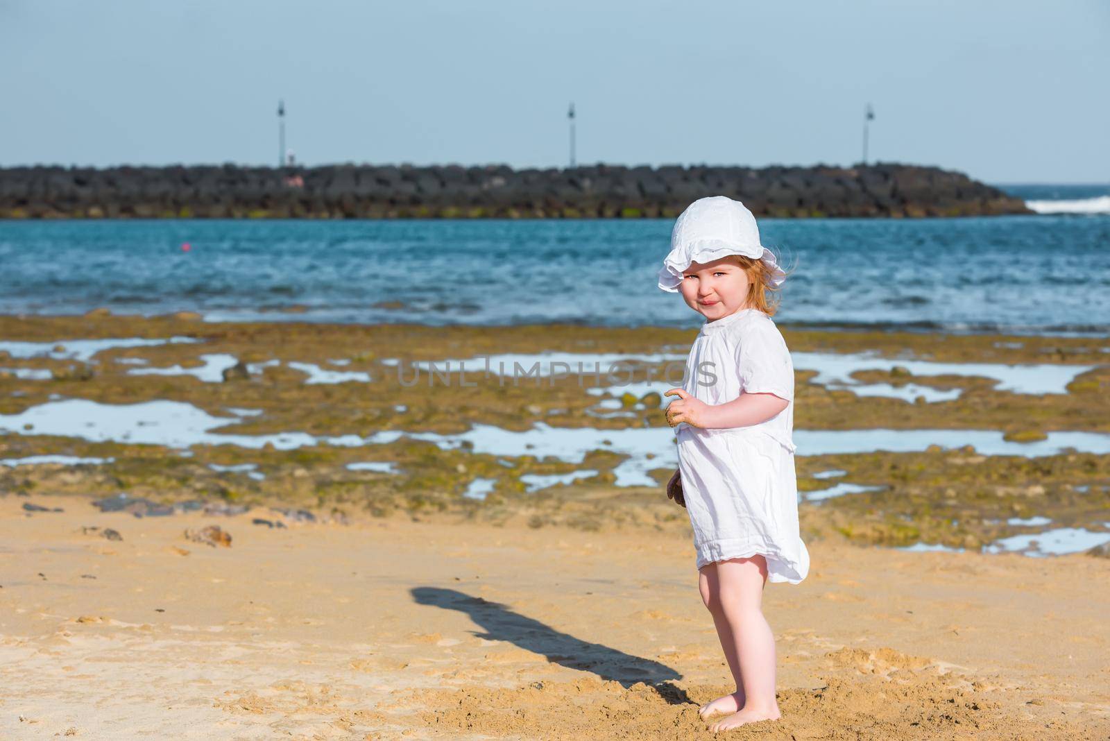 little girl on the seashore