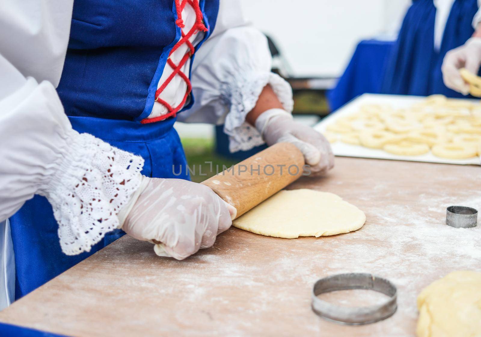 dough forming on outside cooking fair