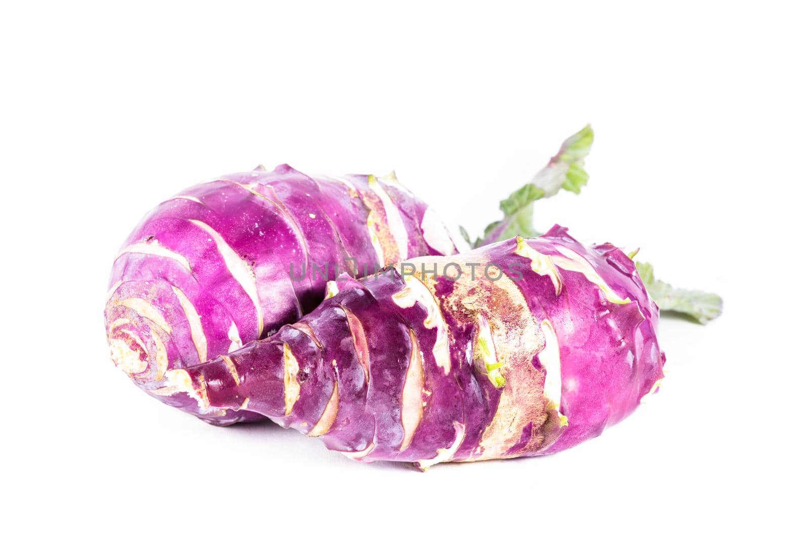 Kohlrabi root isolated on a white background