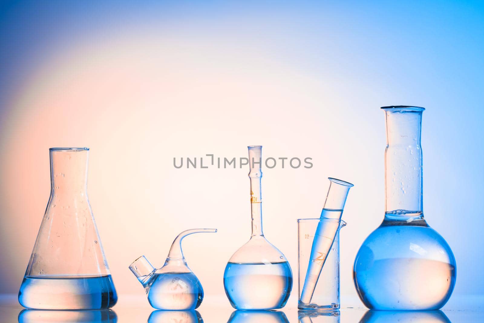 Laboratory glass for chemistry or medicine for research still life