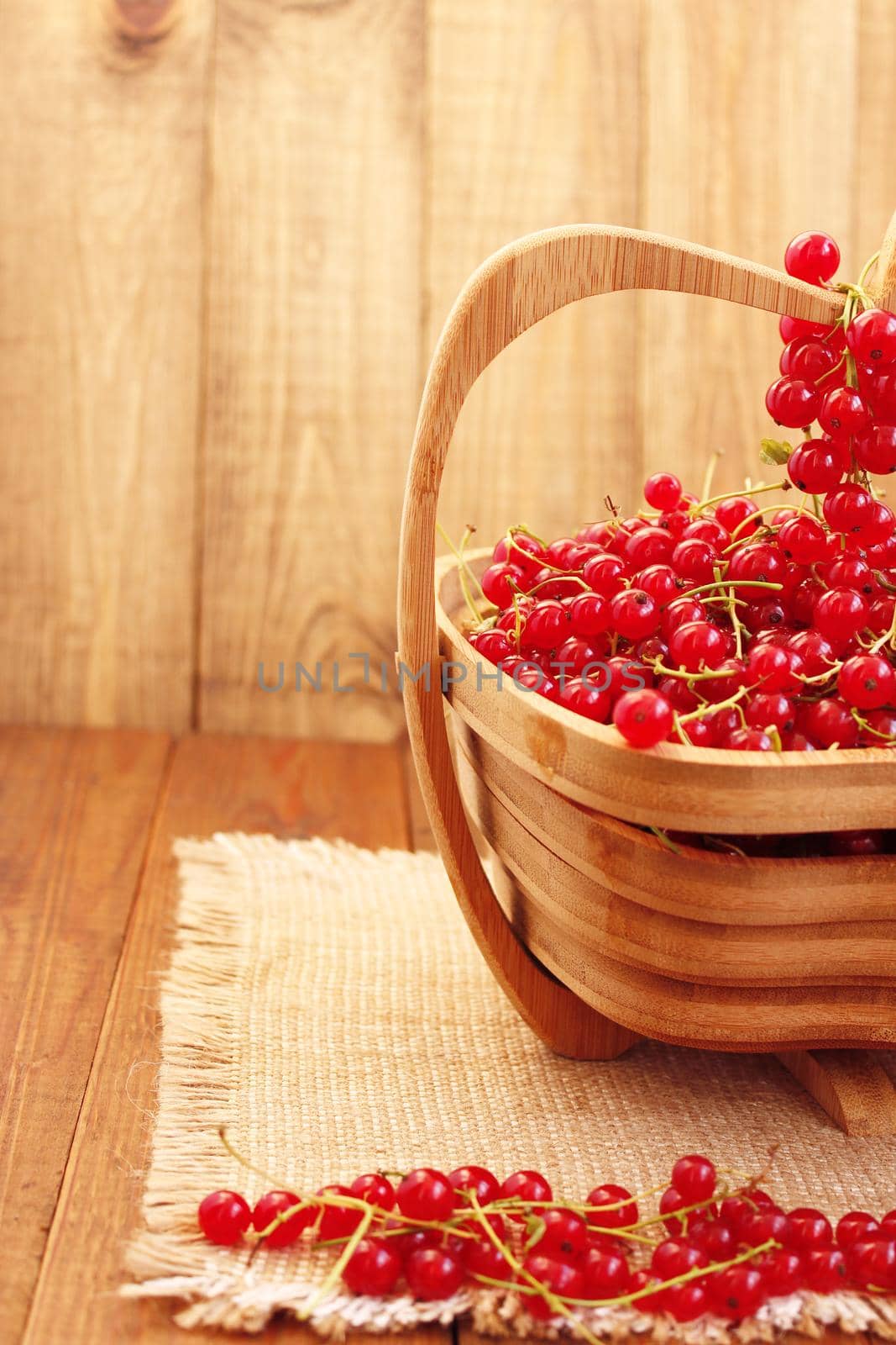 red currant on the wooden vase by alexmak