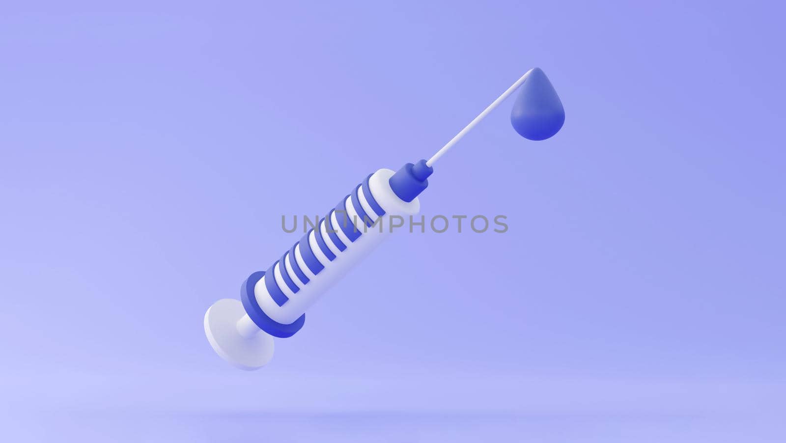 3d Syringe for vaccine, vaccination, injection, flu shot. Vaccination icon with Medical equipment. Minimalism concept. 3d illustration render