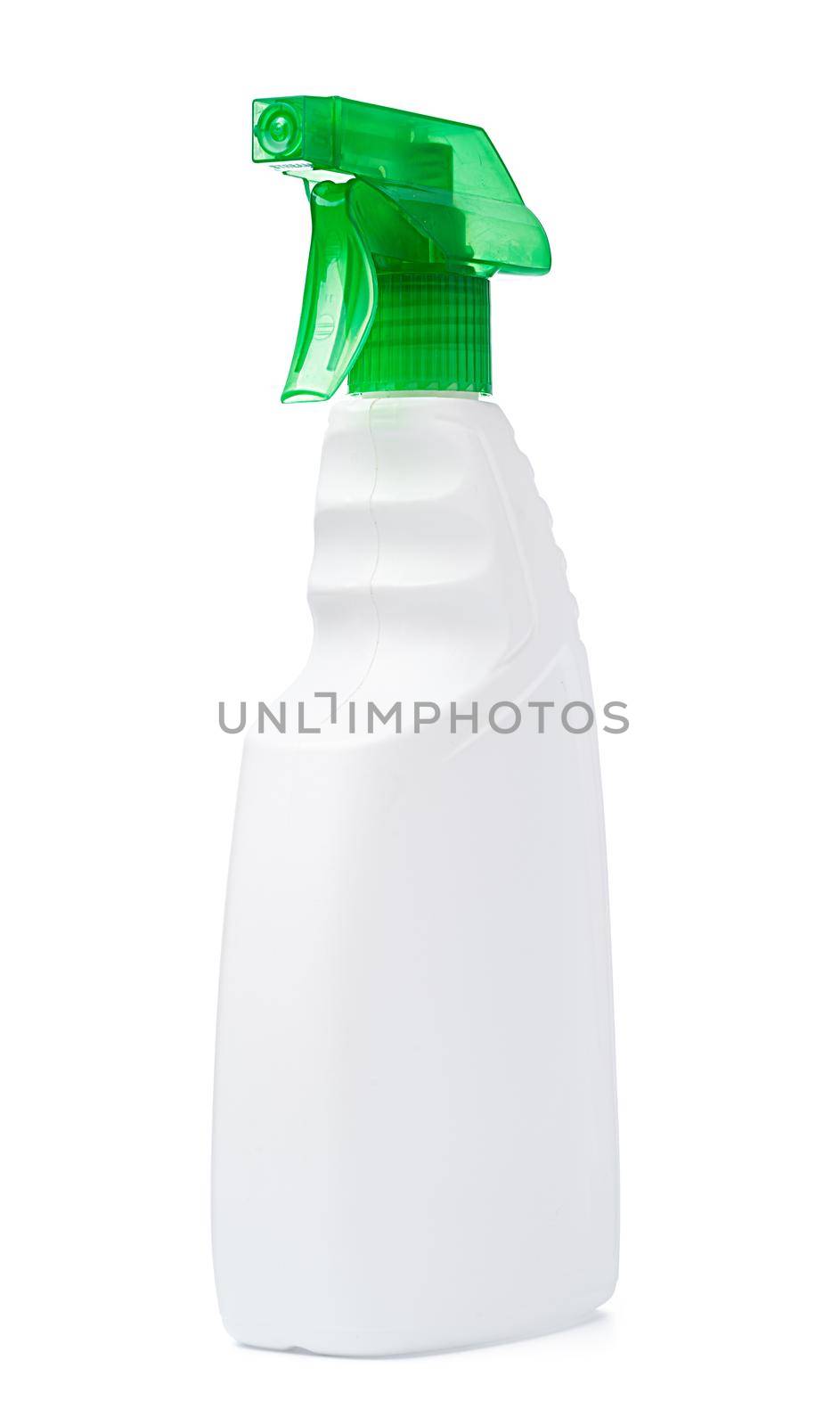 Cleaning spray bottle isolated on white background, copy space