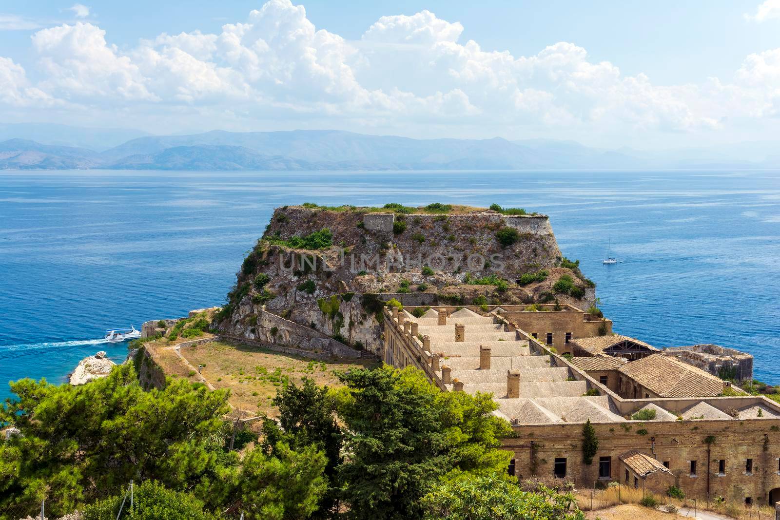 View of Corfu old fortress, Greece by ankarb