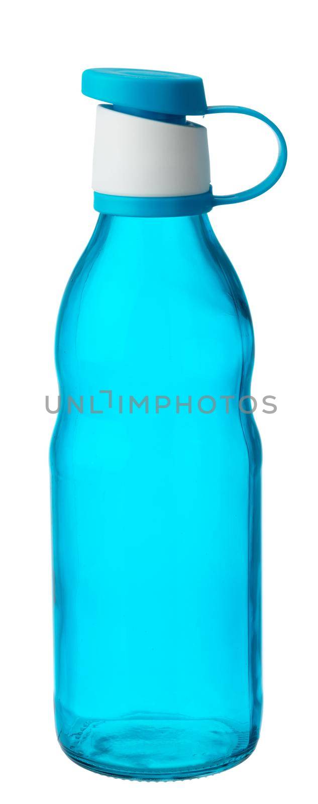 Empty plastic bottle for drinks isolated on white background