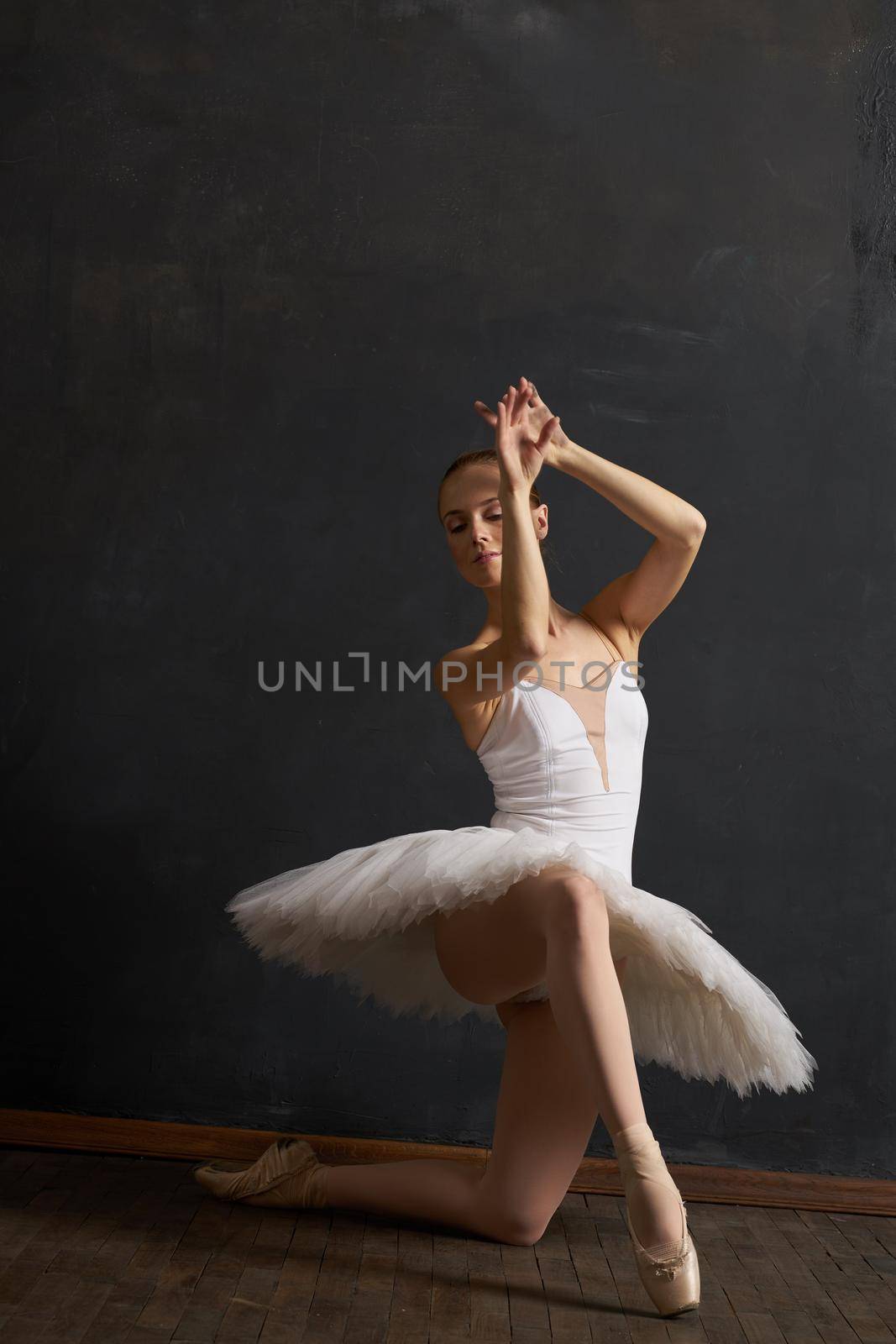 woman ballerina in white tutu performance grace dance by Vichizh