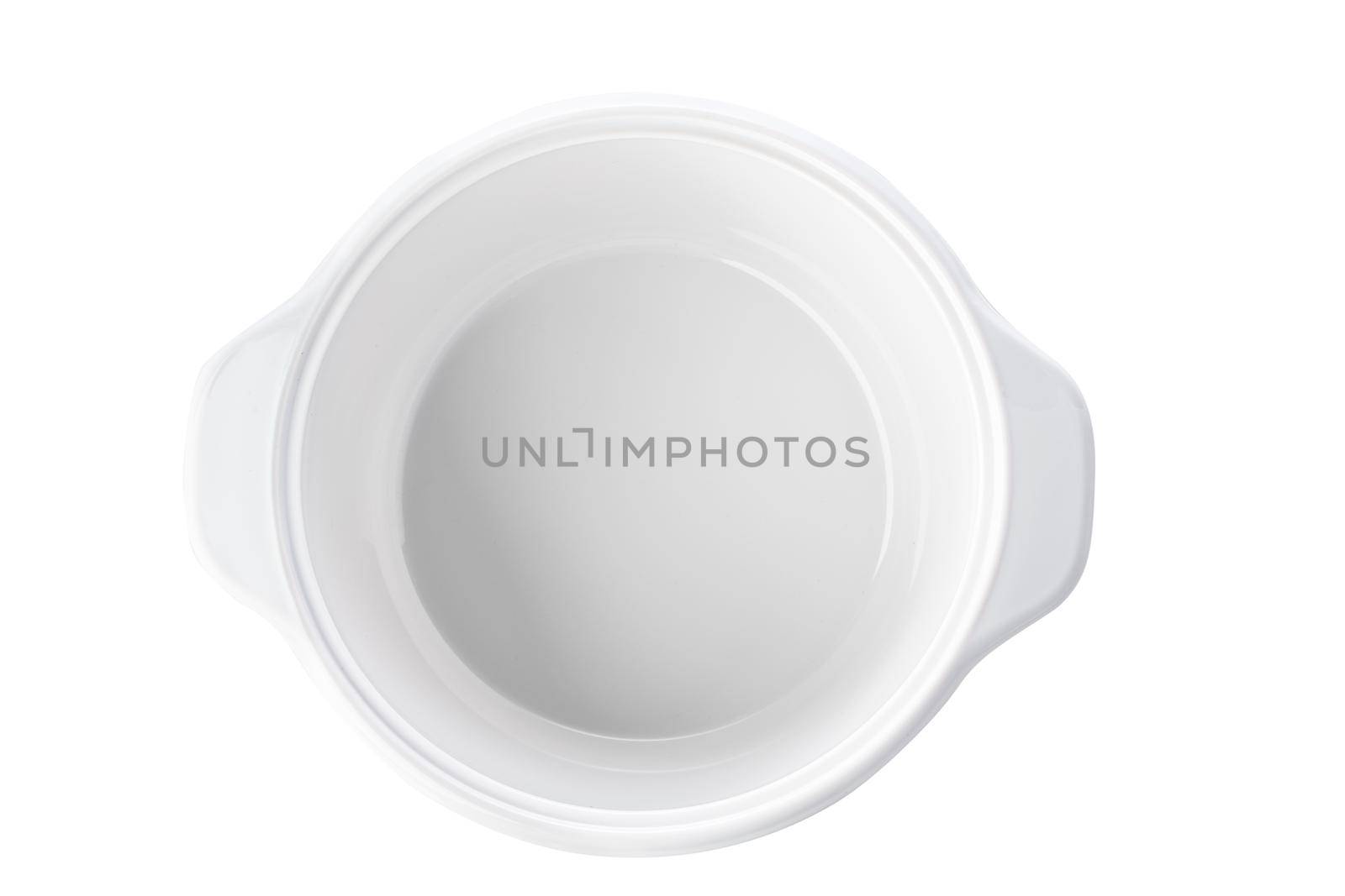 White ceramic plate isolated on white background by Fabrikasimf