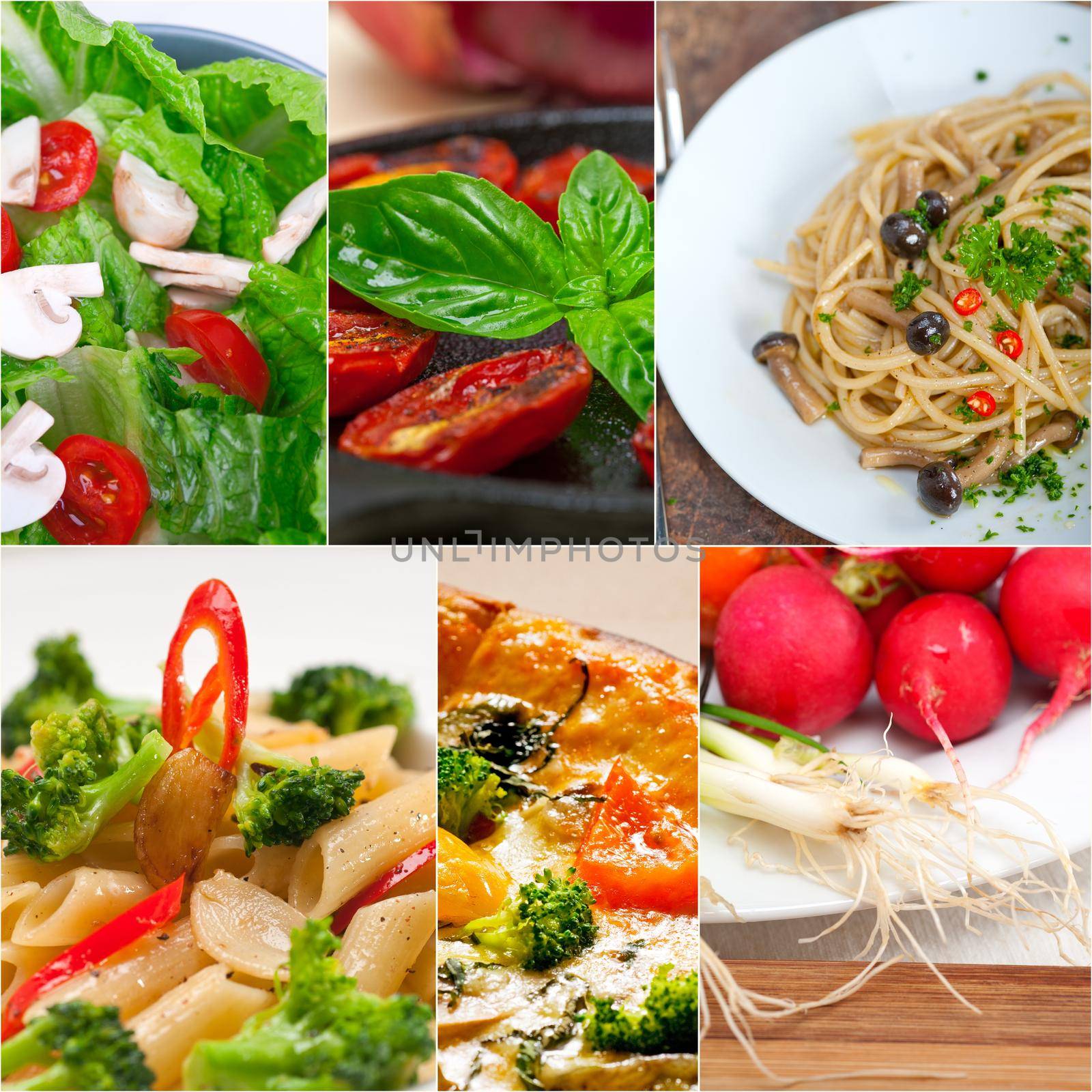 healthy Vegetarian vegan food collage by keko64