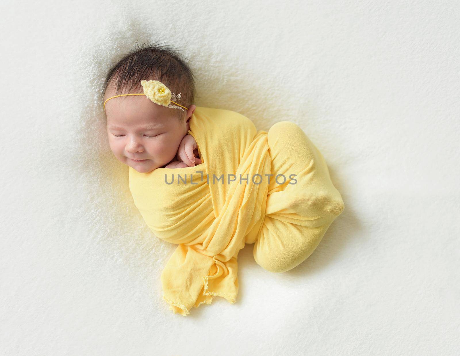 Cute sleeping newborn baby girl