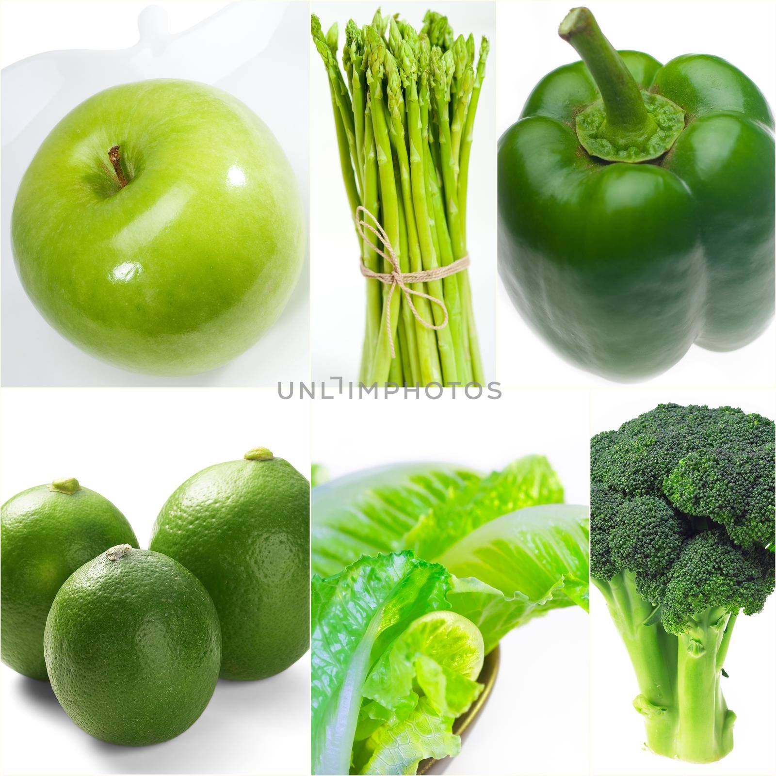 green healthy food collage collection by keko64