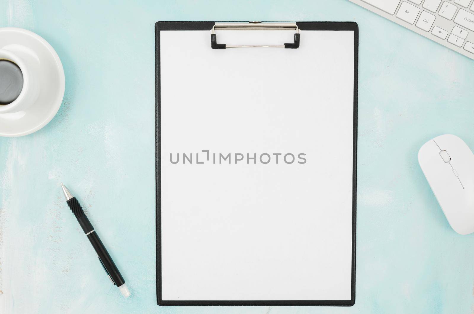 flat lay paper mockup workspace by Zahard