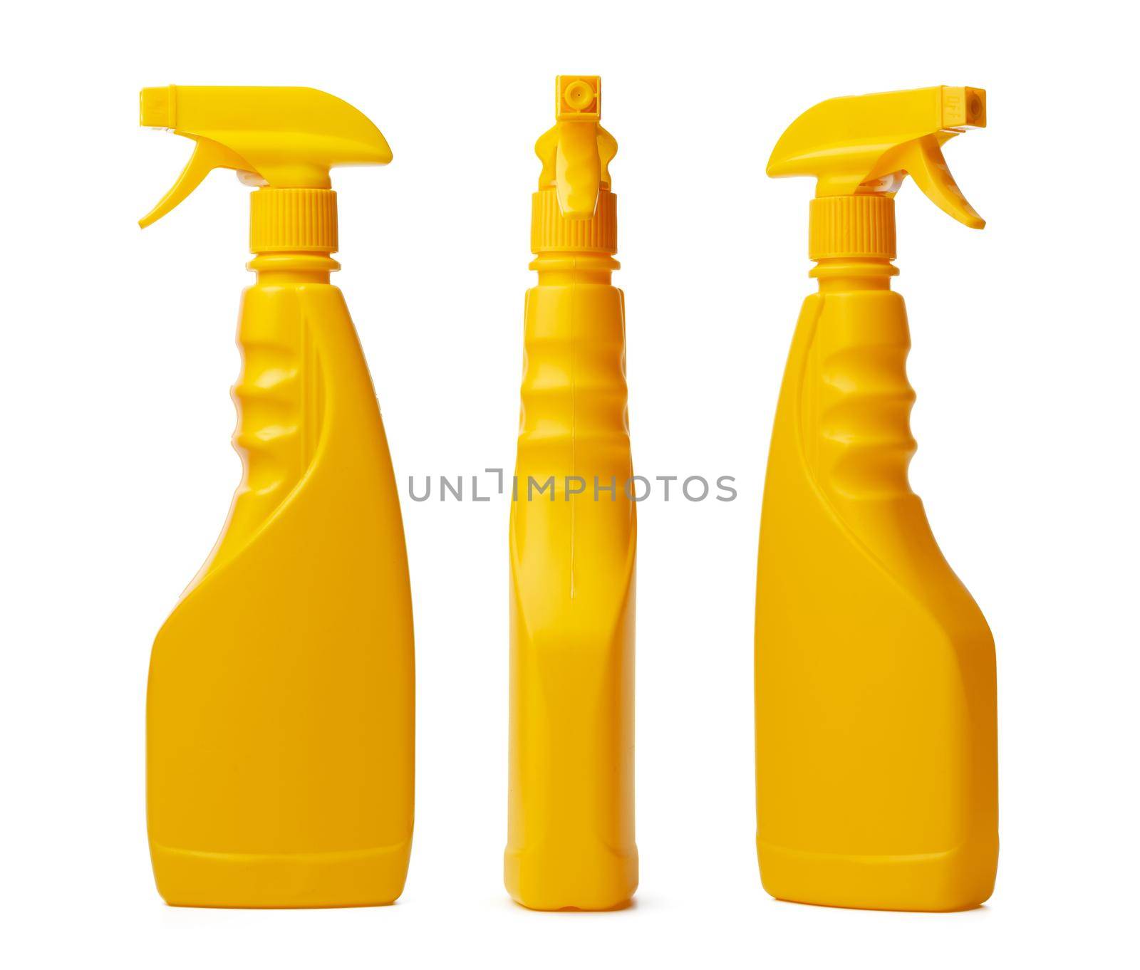 Cleaning spray bottle isolated on white background, copy space