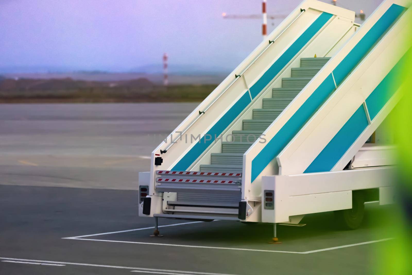 Plane ladder for disembarking and boarding passengers on board of the aircraft by Fabrikasimf