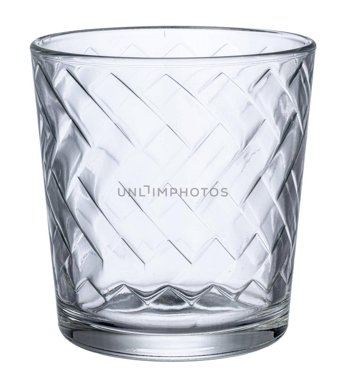 Empty new glass isolated on white background by Fabrikasimf