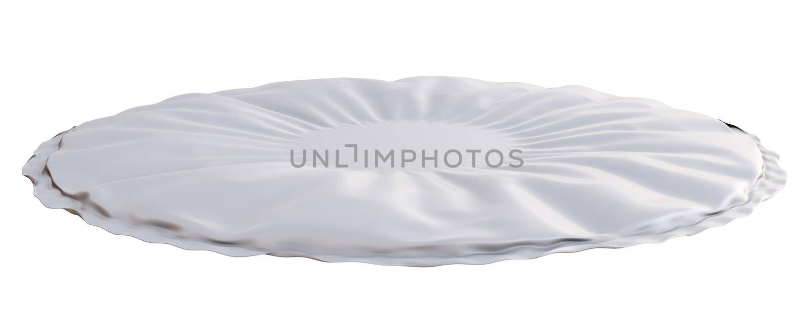 White textile pillow with empty space for your object or text. 3d illustration