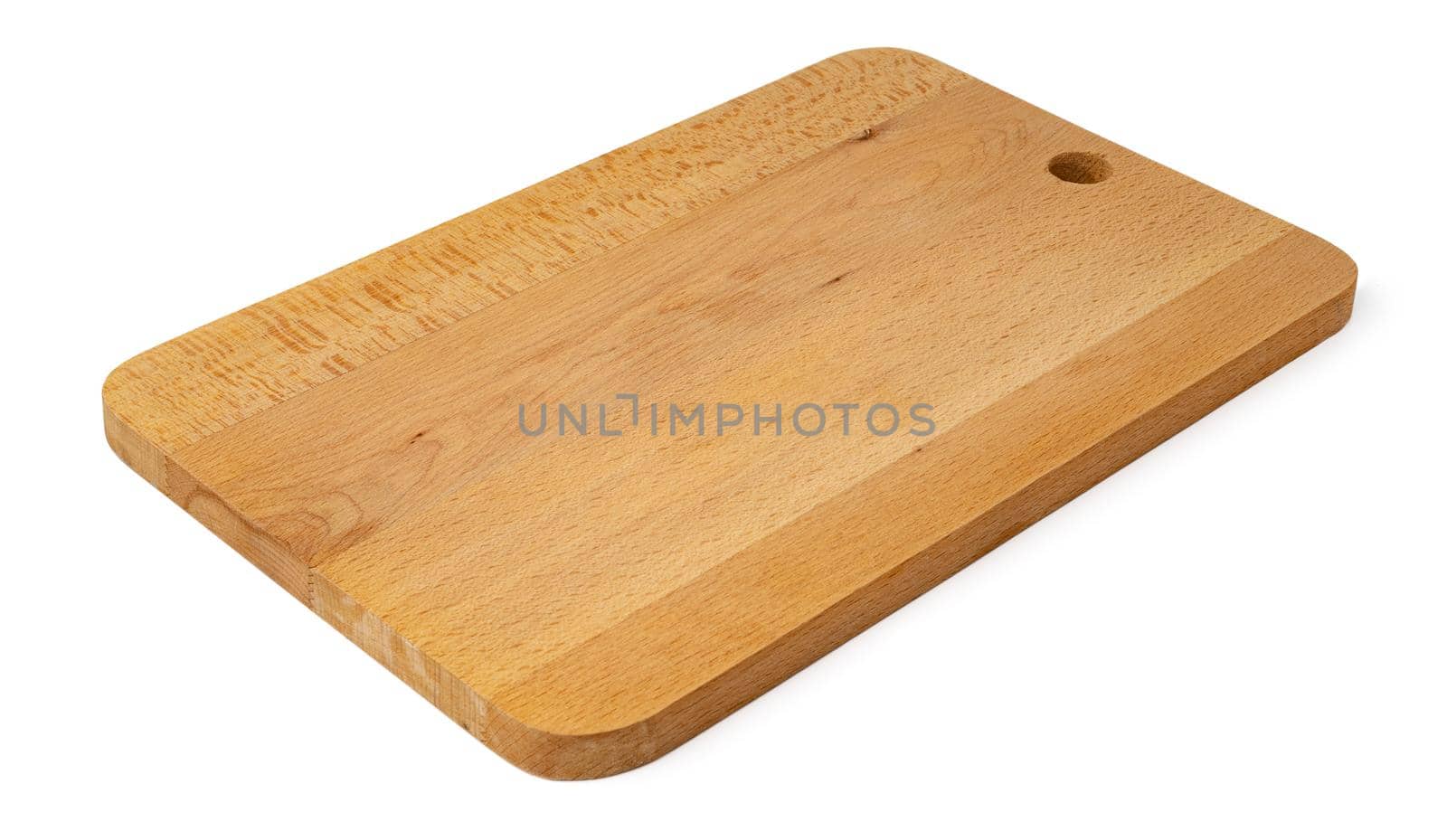 Wooden cutting board on a white background by Fabrikasimf