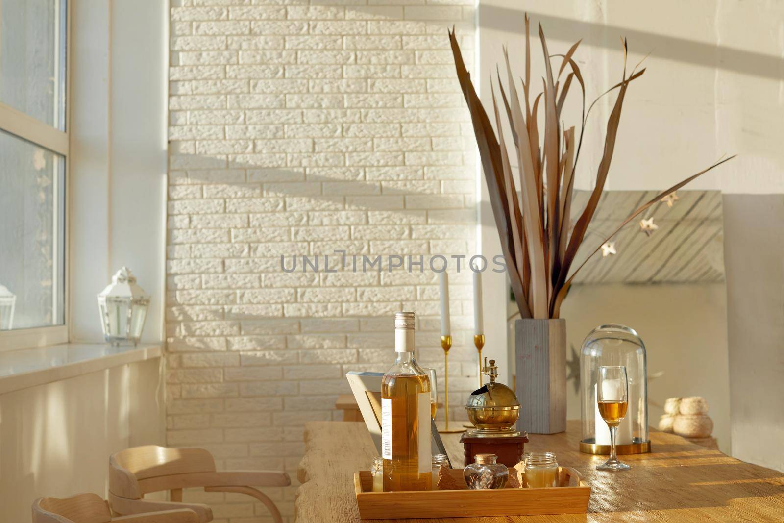 Interior of elegant dining room by Demkat