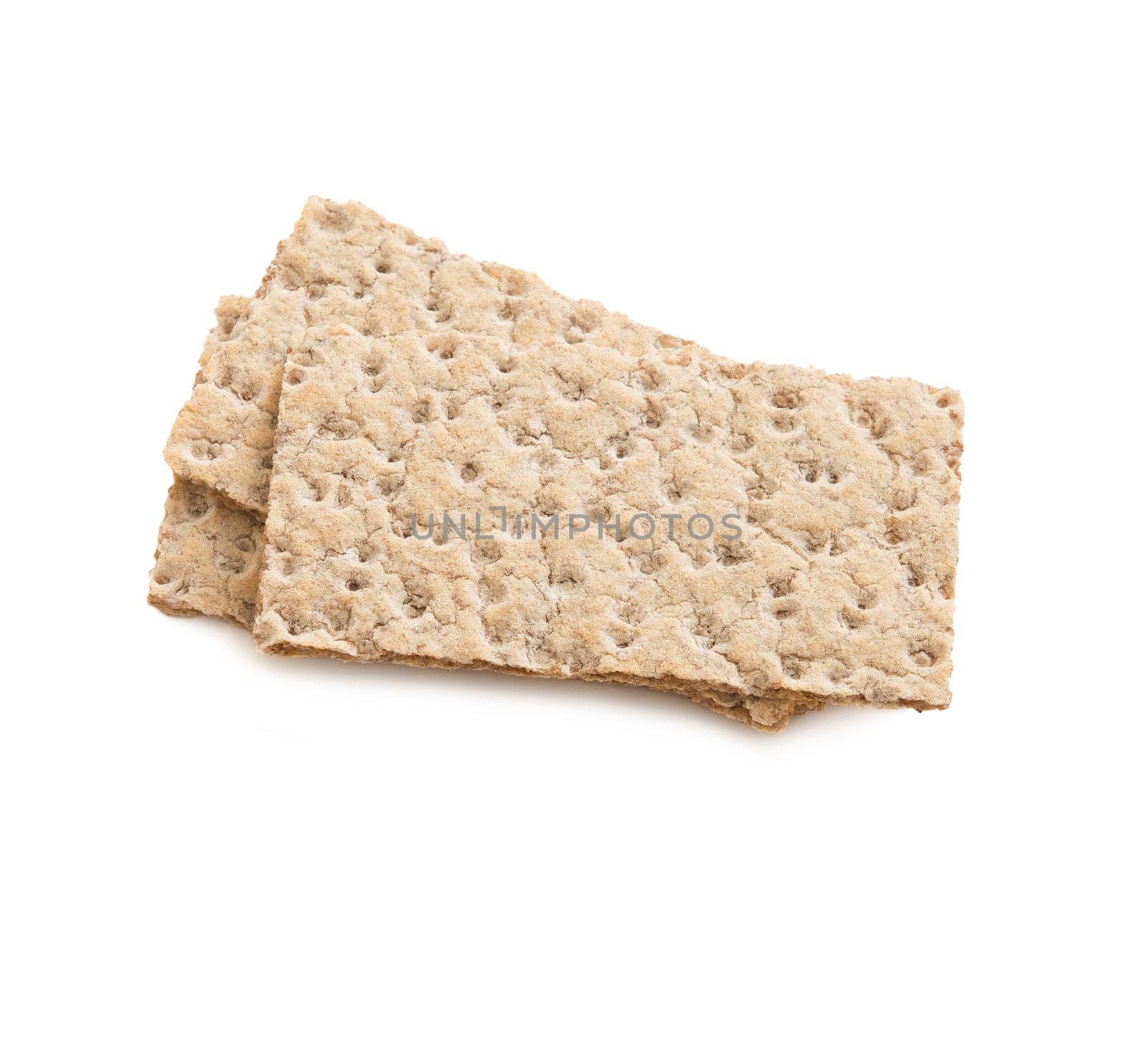 crispbread isolated on white background