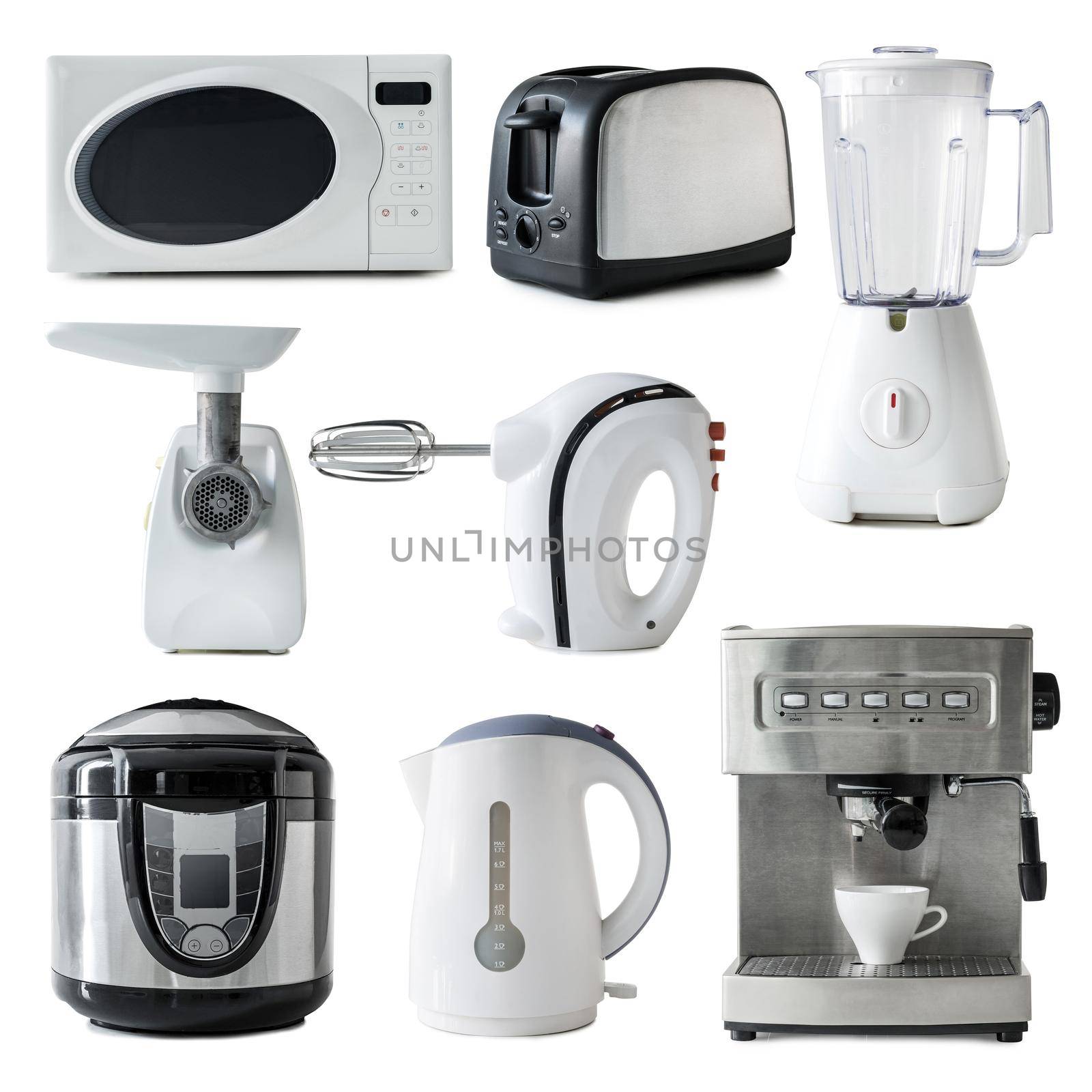 different types of kitchen appliances collage by tan4ikk1