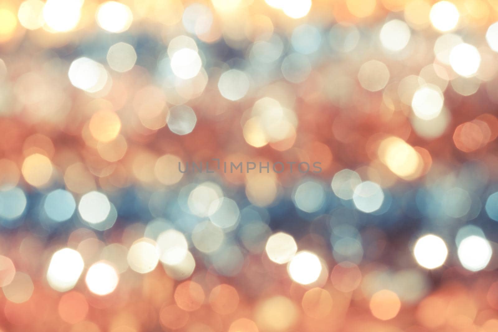 Golden christmas bokeh background for a design